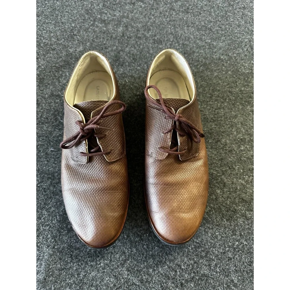 Lacoste Crosley Camel Mens 9 Brown Oxford Derby Shoes Preppy Career